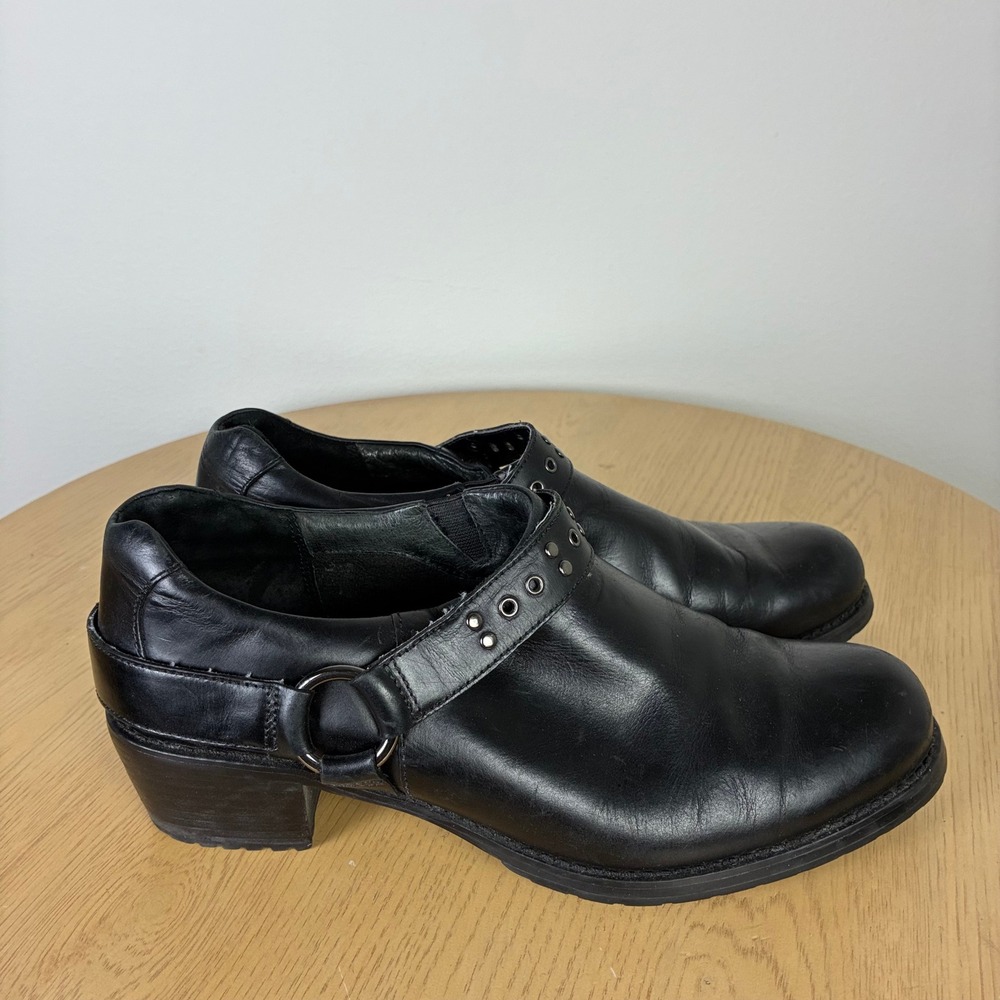 Red Wing Leather Harness Clogs O-Ring Studded Shoes Women's 9 Moto Western Biker